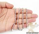 14k white gold bullet link chain 20 inch 3.8mm