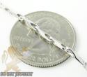 14k white gold bullet link chain 20 inch 1.8mm