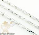 14k white gold bullet link chain 20 inch 1.8mm
