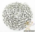 14k white gold bullet link chain 24 inch 3.8mm