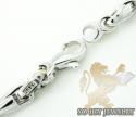 14k white gold bullet link chain 24 inch 3.8mm