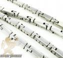 14k white gold bullet link chain 24 inch 5mm