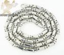 14k white gold bullet link chain 24 inch 5mm