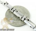 14k white gold bullet link chain 24 inch 5mm