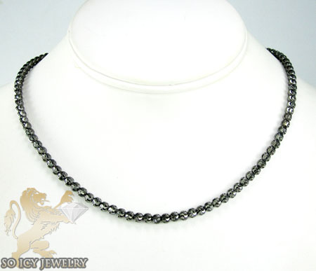14k black gold diamond cut ball bead chain 16 inch 4mm - Image 6