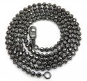 14k black gold diamond cut combat ball bead chain 18-26