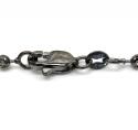 14k black gold diamond cut combat ball bead chain 18-26