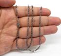 14k black gold diamond cut combat ball bead chain 18-26