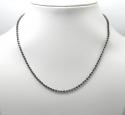 14k black gold diamond cut combat ball bead chain 18-26