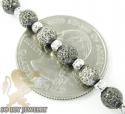 14k two tone black gold diamond cut combat ball bead chain 24 inch 5mm