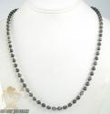14k two tone black gold diamond cut combat ball bead chain 24 inch 5mm