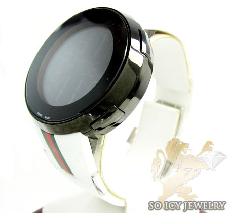 Mens white igucci digital watch