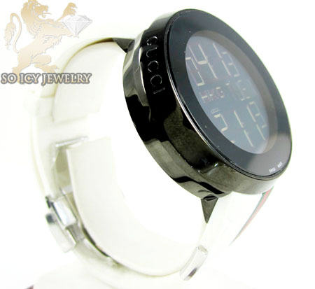 Mens white igucci digital watch