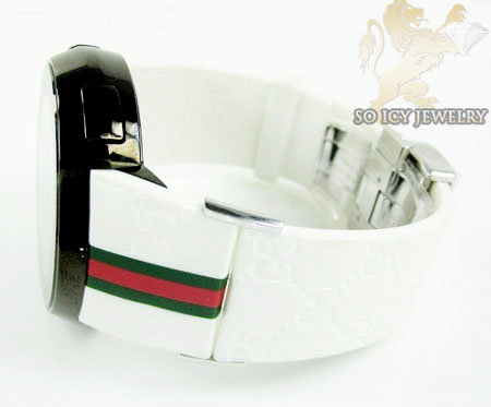 Mens white igucci digital watch