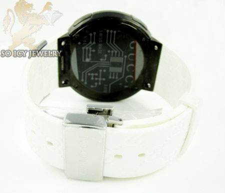 Mens white igucci digital watch