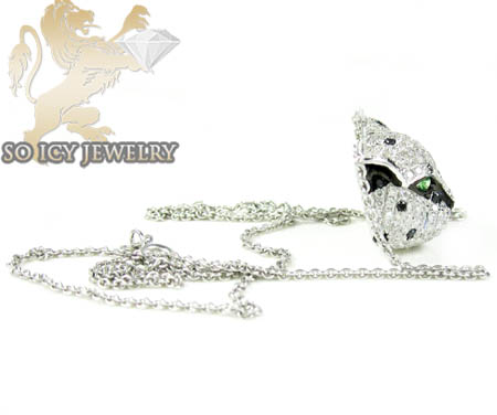 Ladies 18k white gold tiger head diamond pendant 2.00ct - Image 6