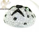 Ladies 18k white gold tiger head diamond pendant 2.00ct