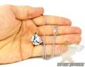 Ladies 18k white gold tiger head diamond pendant 2.00ct