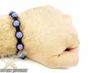 Lavender purple rhinestone macramé faceted bead rope bracelet 5.00ct
