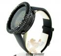 Black cz techno com kc digital full case big bezel watch 13.00ct