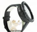 Black cz techno com kc digital full case big bezel watch 13.00ct