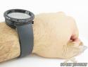 Black cz techno com kc digital full case big bezel watch 13.00ct