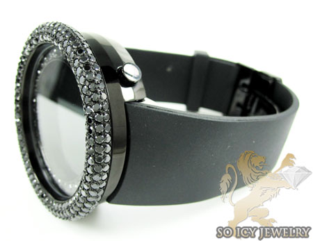 Black cz techno com kc digital big bezel watch 10.00ct - Image 2