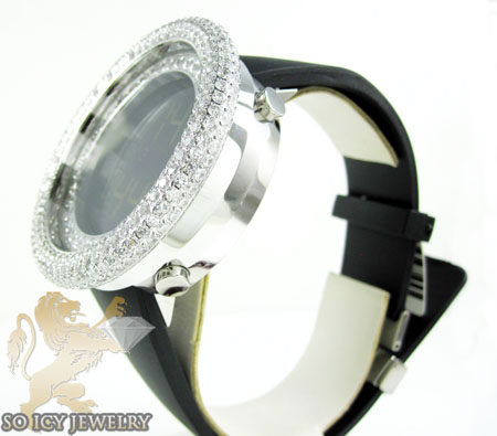 White cz techno com kc digital big bezel watch 10.00ct - Image 3