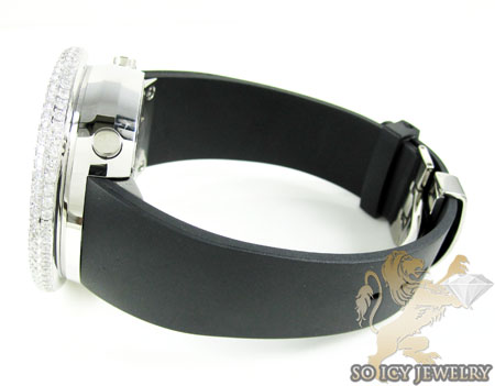 White cz techno com kc digital big bezel watch 10.00ct - Image 4