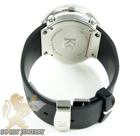 White cz techno com kc digital big bezel watch 10.00ct