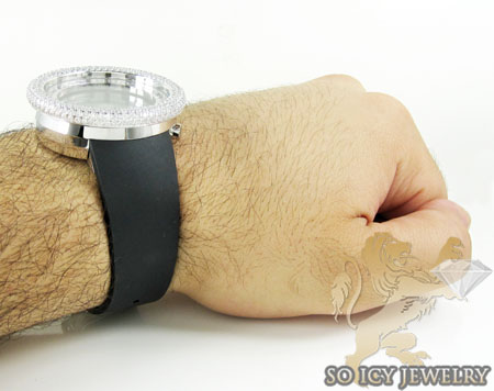 White cz techno com kc digital big bezel watch 10.00ct - Image 8