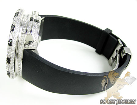 Black & white cz techno com kc digital full case big bezel watch 13.00ct - Image 2