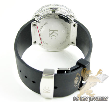 Black & white cz techno com kc digital full case big bezel watch 13.00ct - Image 3