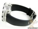 Black & white cz techno com kc digital full case big bezel watch 13.00ct
