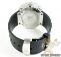 Black & white cz techno com kc digital full case big bezel watch 13.00ct