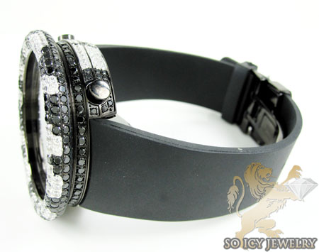 Black & white cz techno com kc digital full case big bezel watch 13.00ct - Image 5