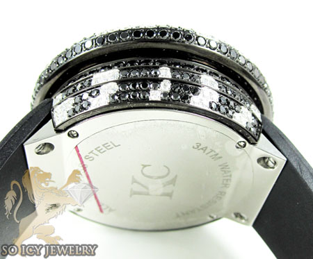 Black & white cz techno com kc digital full case big bezel watch 13.00ct - Image 6