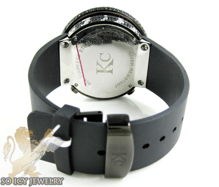 Black & white cz techno com kc digital full case big bezel watch 13.00ct - Image 7