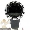 Black & white cz techno com kc digital full case big bezel watch 13.00ct