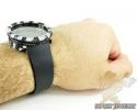 Black & white cz techno com kc digital full case big bezel watch 13.00ct