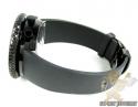 Black cz techno com kc big bezel watch 10.00ct