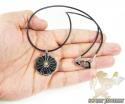 Mens baraka 18k yellow gold & stainless steel wheel necklace