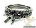 14k black gold black diamond semi mount set 1.40ct