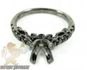 14k black gold black diamond semi mount set 1.40ct