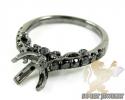 14k black gold black diamond semi mount set 1.40ct