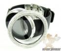 Mens diamond igucci digital big bezel white stainless steel watch 12.00ct