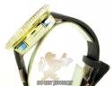 Mens diamond igucci digital big bezel yellow stainless steel watch 12.00ct