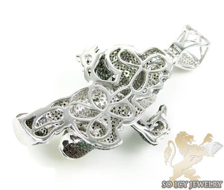 Yoshi 10k white gold diamond pendant 8.00ct