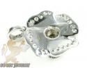 Ladies 14k white gold diamond flower pendant 2.00ct