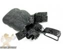 Mens black sterling silver diamond money bag pendant 1.75ct